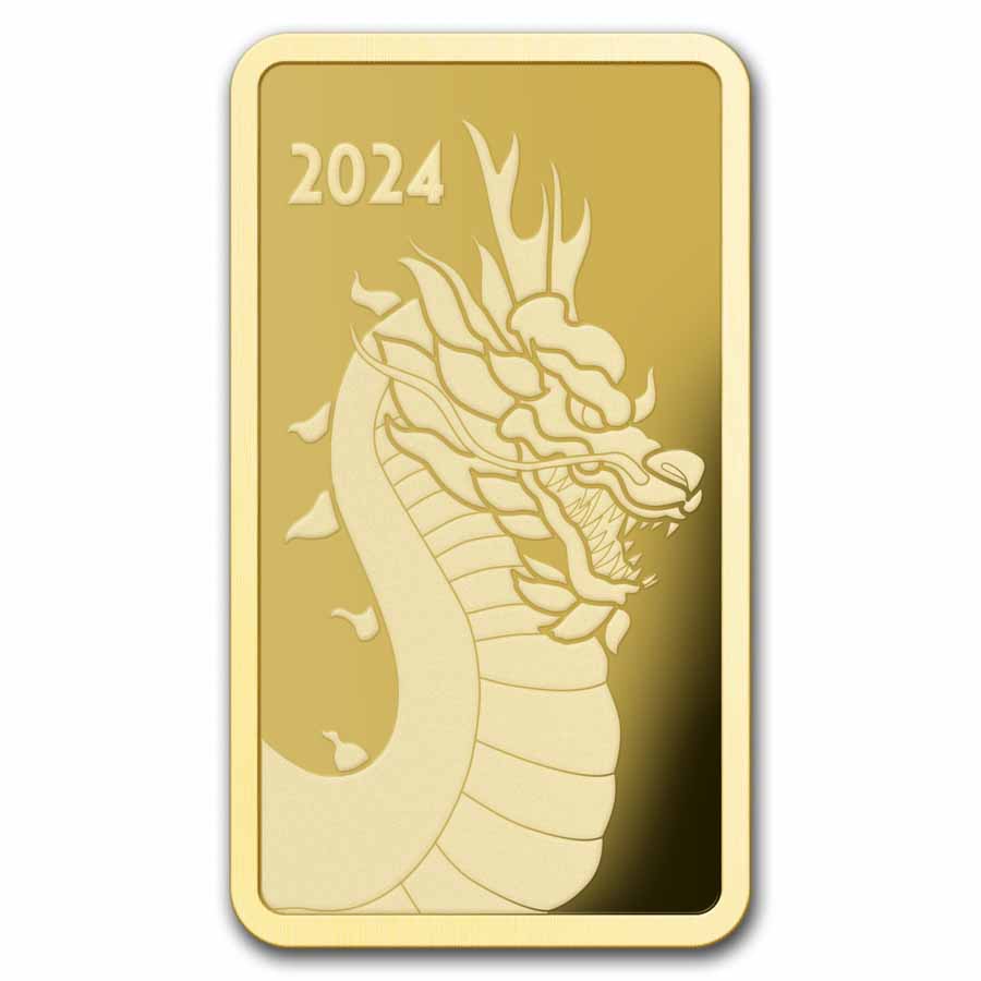 1 gram Gold Bar - 2024 APMEX Year of the Dragon (TEP, Series 2) | eBay